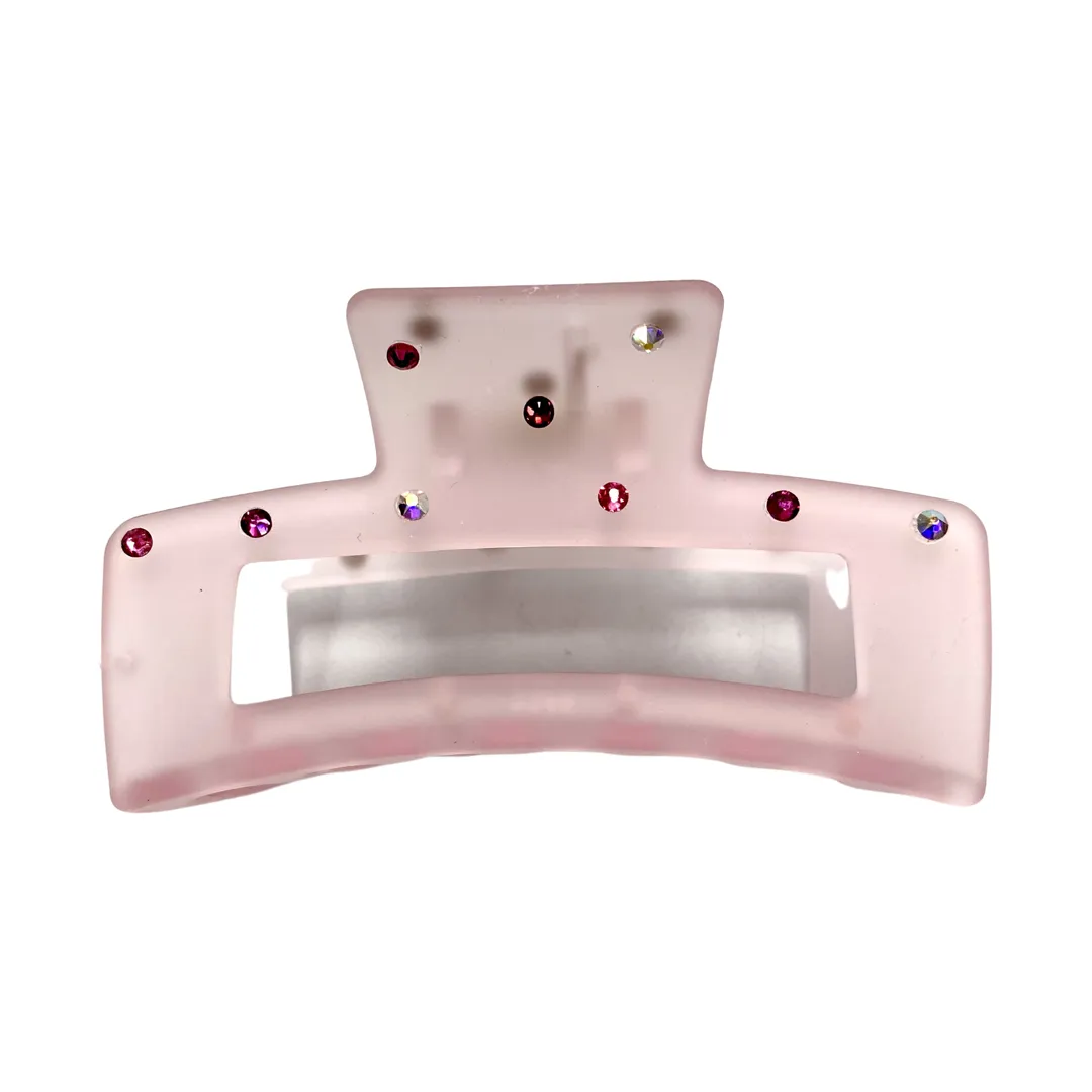 Bari Lynn Swarovski Crystal Frosted Rectangle Claw Clip - 4 Colors