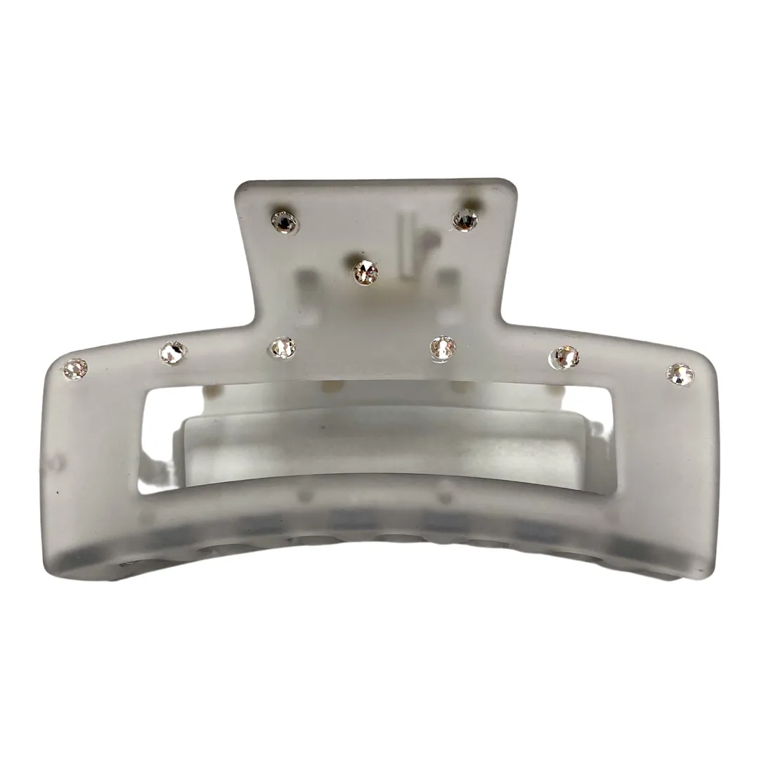 Bari Lynn Swarovski Crystal Frosted Rectangle Claw Clip - 4 Colors