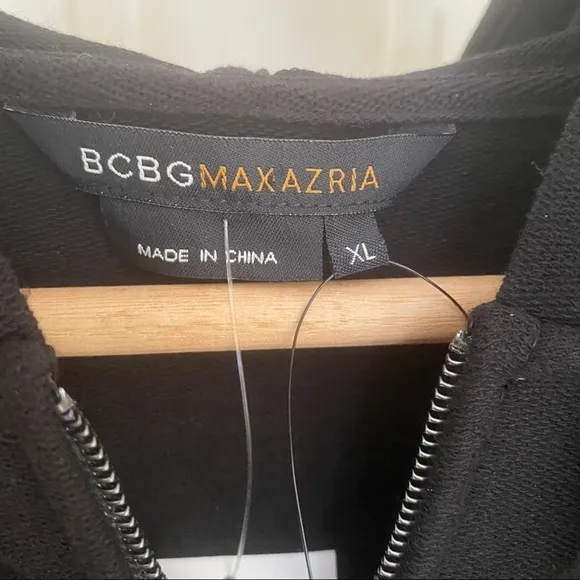 BCBGMaxAzria Black Lace Jacket Embellished Size XL