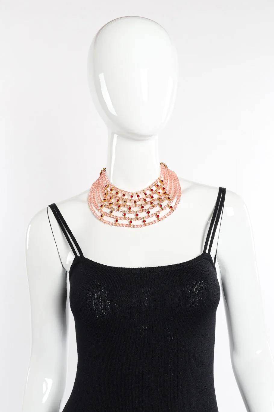 Beaded Bib Collar Necklace