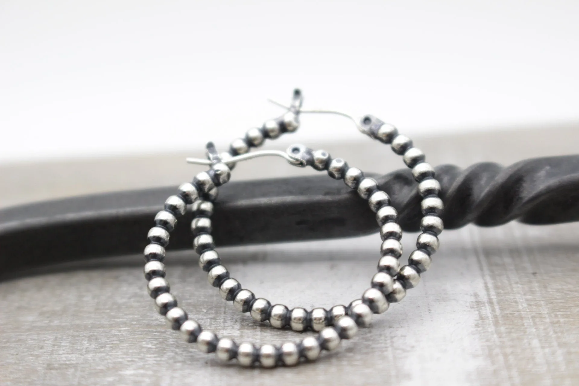 Beaded Hoop Earrings