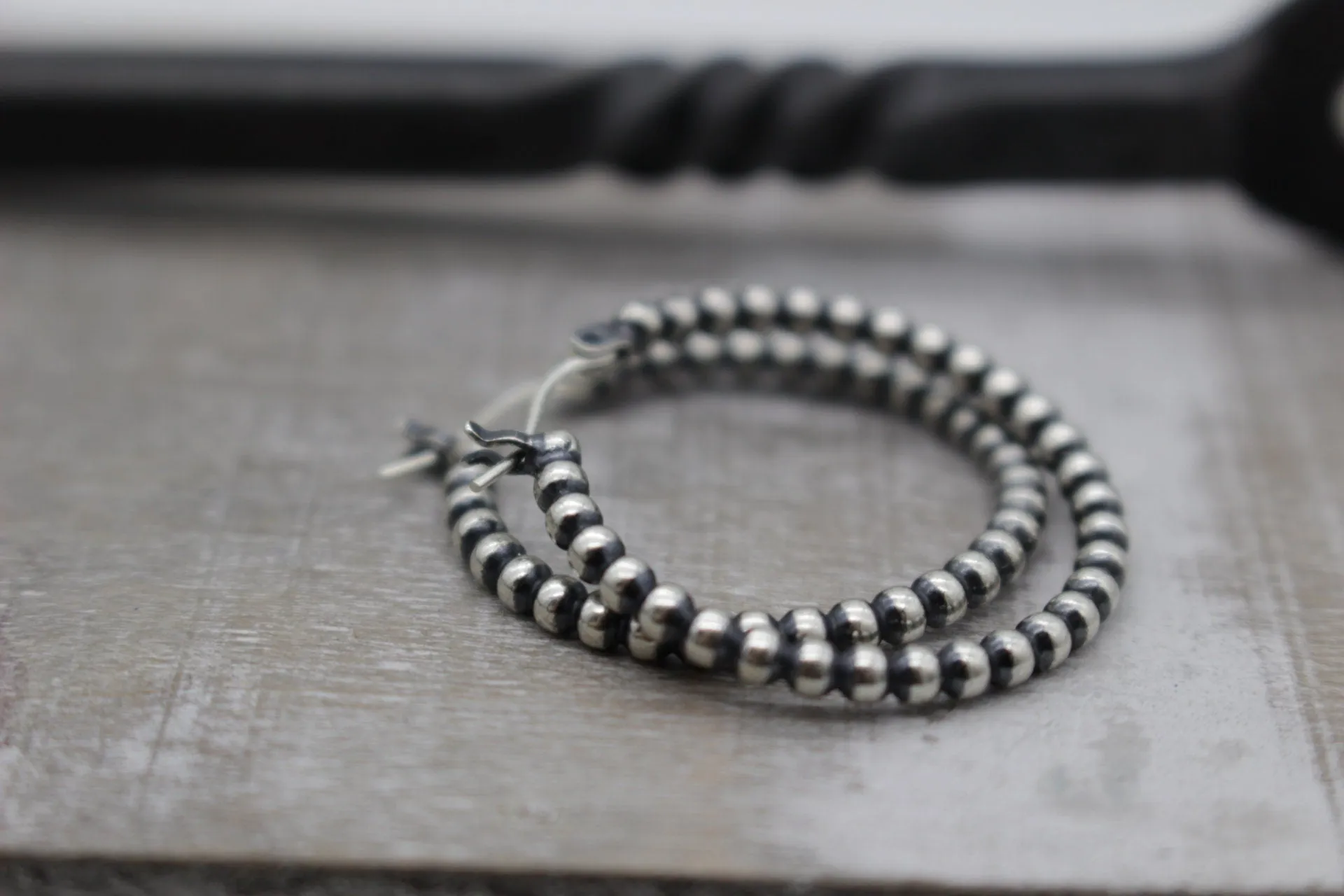 Beaded Hoop Earrings
