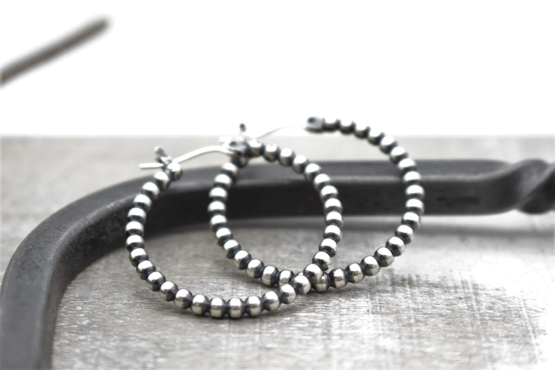 Beaded Hoop Earrings