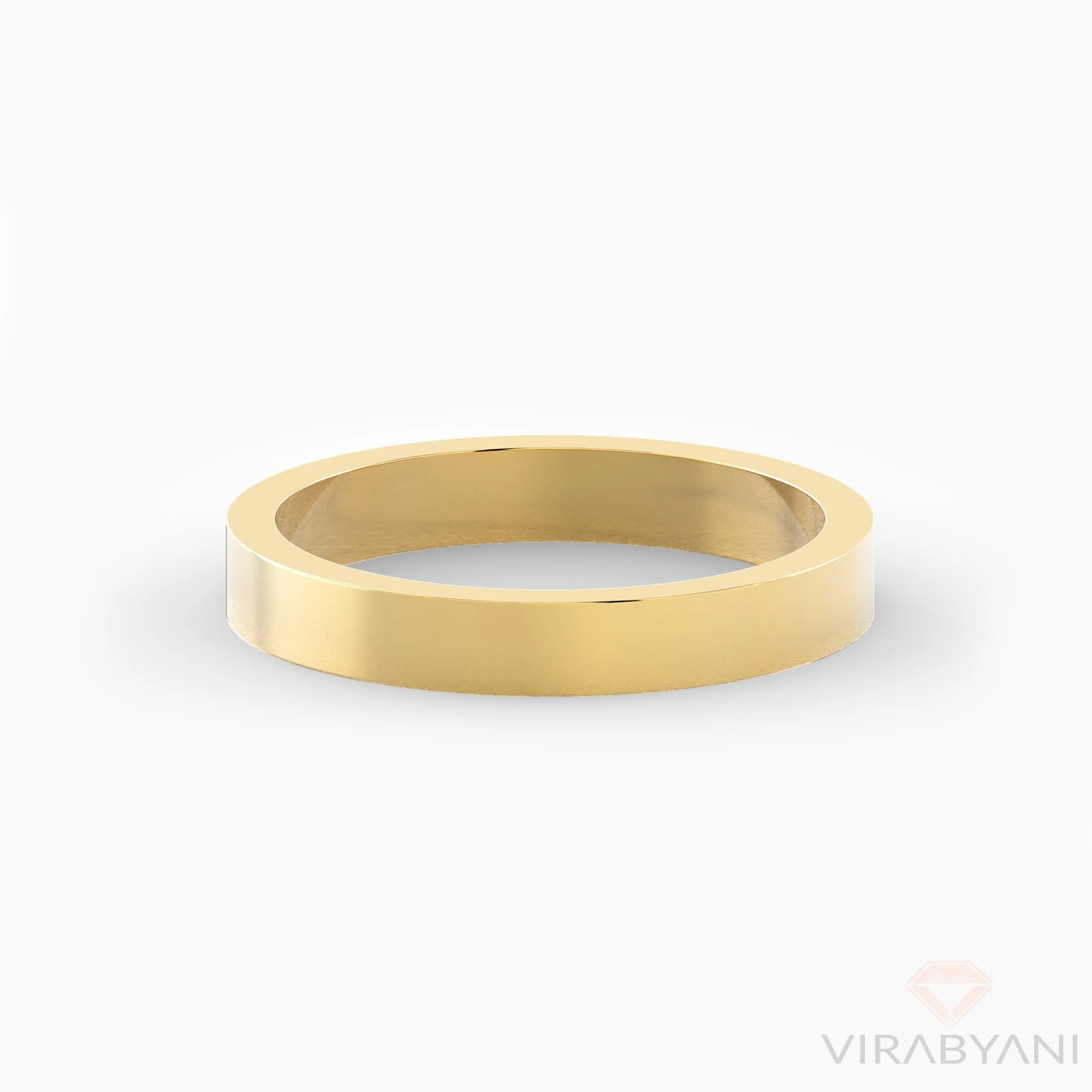 Bezel Set Round Diamond Five Stone Band Square Edges