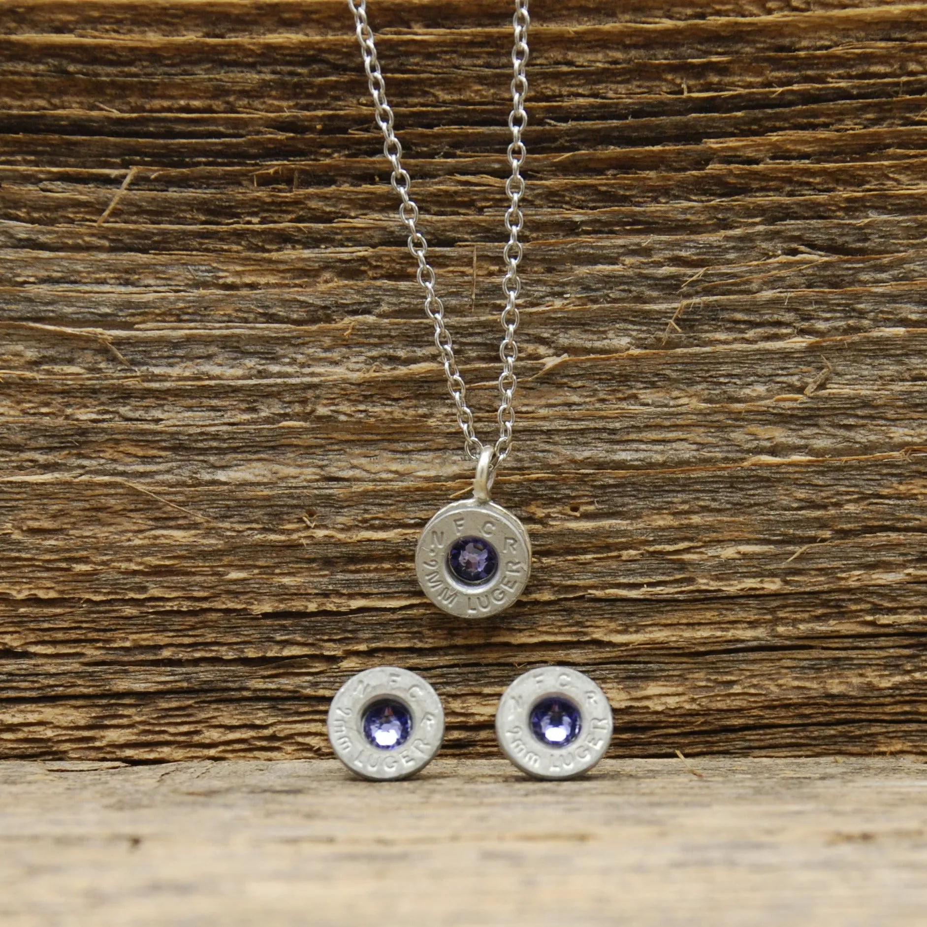 Birthstone Necklace & Earring Set - Pretty Hunter