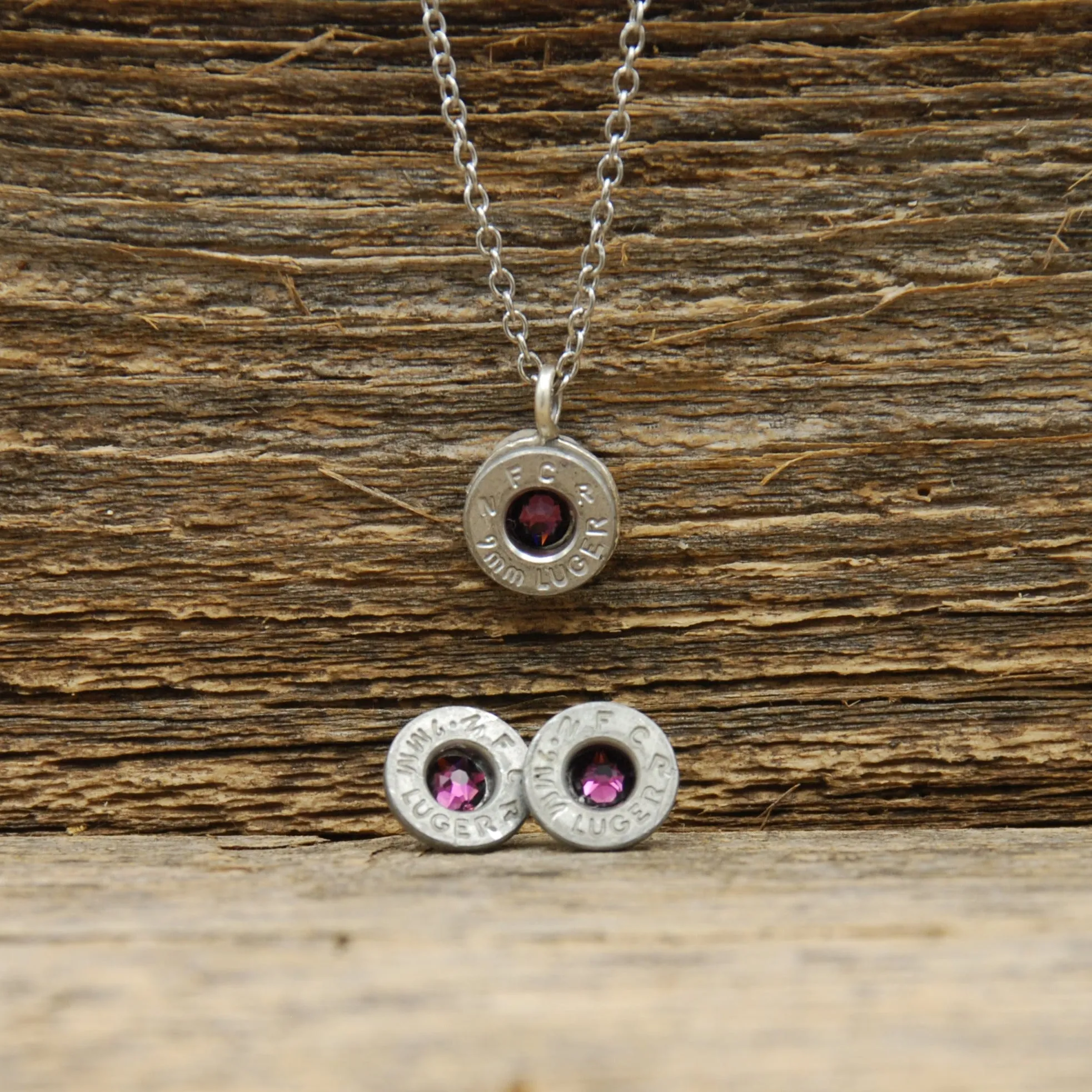 Birthstone Necklace & Earring Set - Pretty Hunter