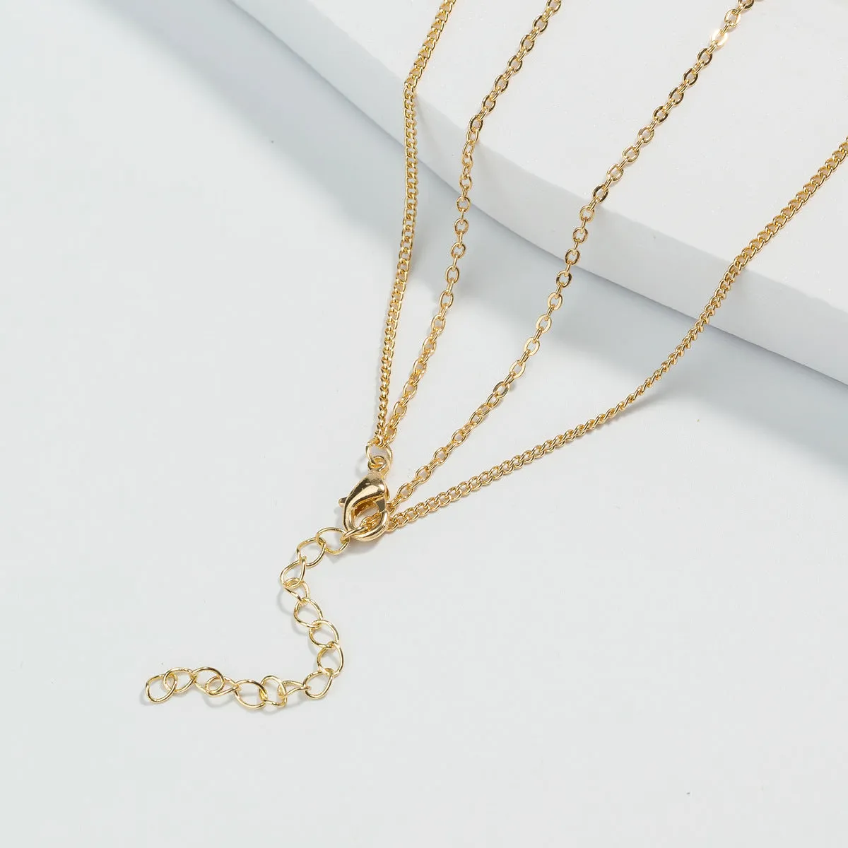 Black Acrylic & 18K Gold-Plated Coin Layered Necklace
