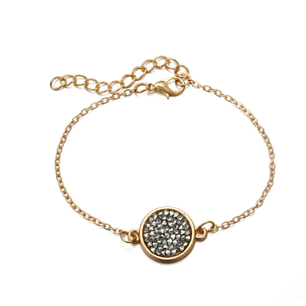 Black Agate & Cubic Zirconia 18K Gold-Plated Tortoise Charm Bracelet Set