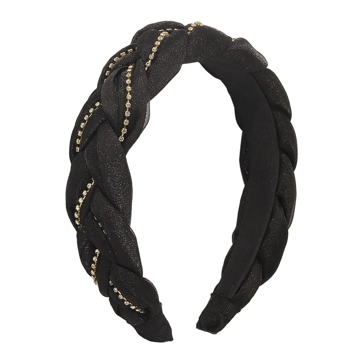 Black & Cubic Zirconia Twisted Headband