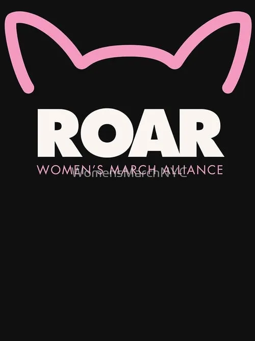 Black & Pink Cat Roar Hoodie