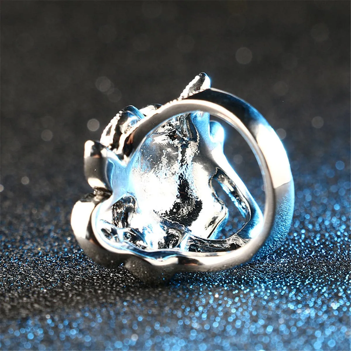 Black Cubic Zirconia Botany Band Ring