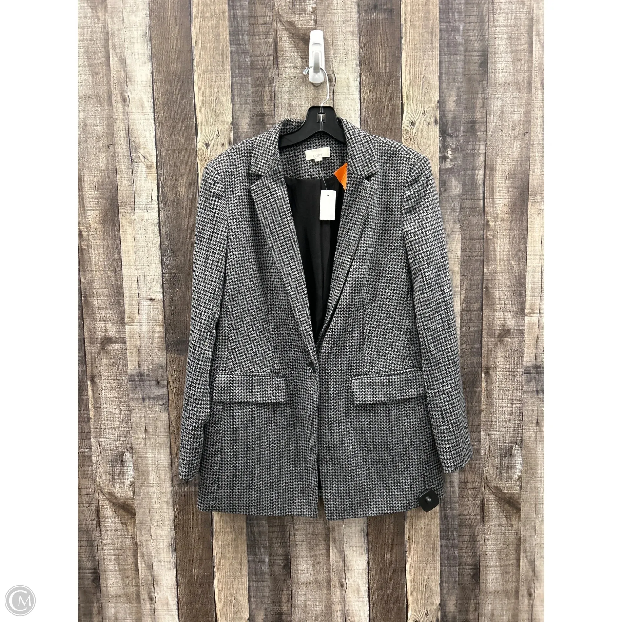Blazer By Loft In Striped Pattern, Size: 10