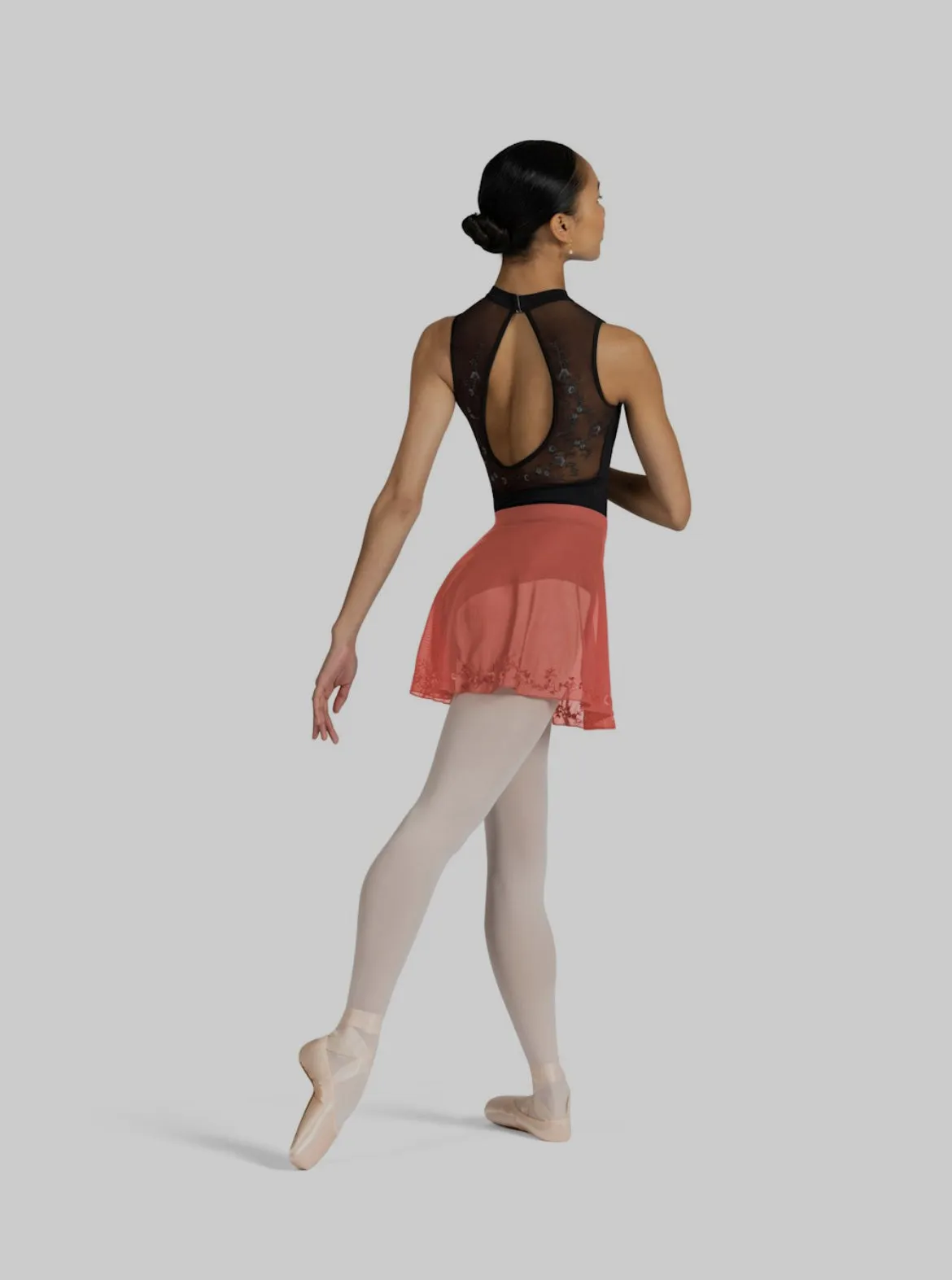 Bloch Hana Ladies Coral Mesh Embroidered Skirt