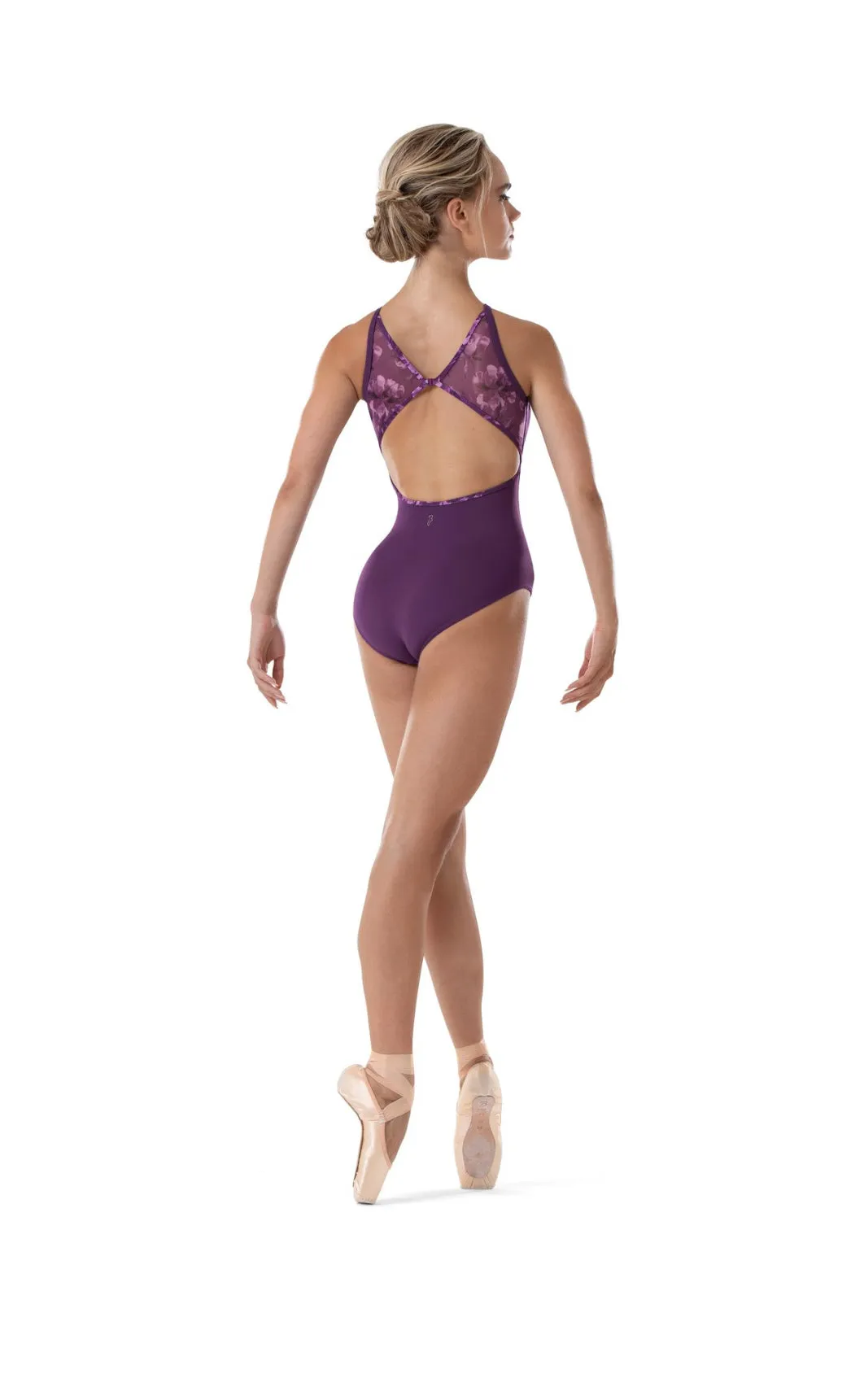 Bloch High Neck Floral Mesh Leotard