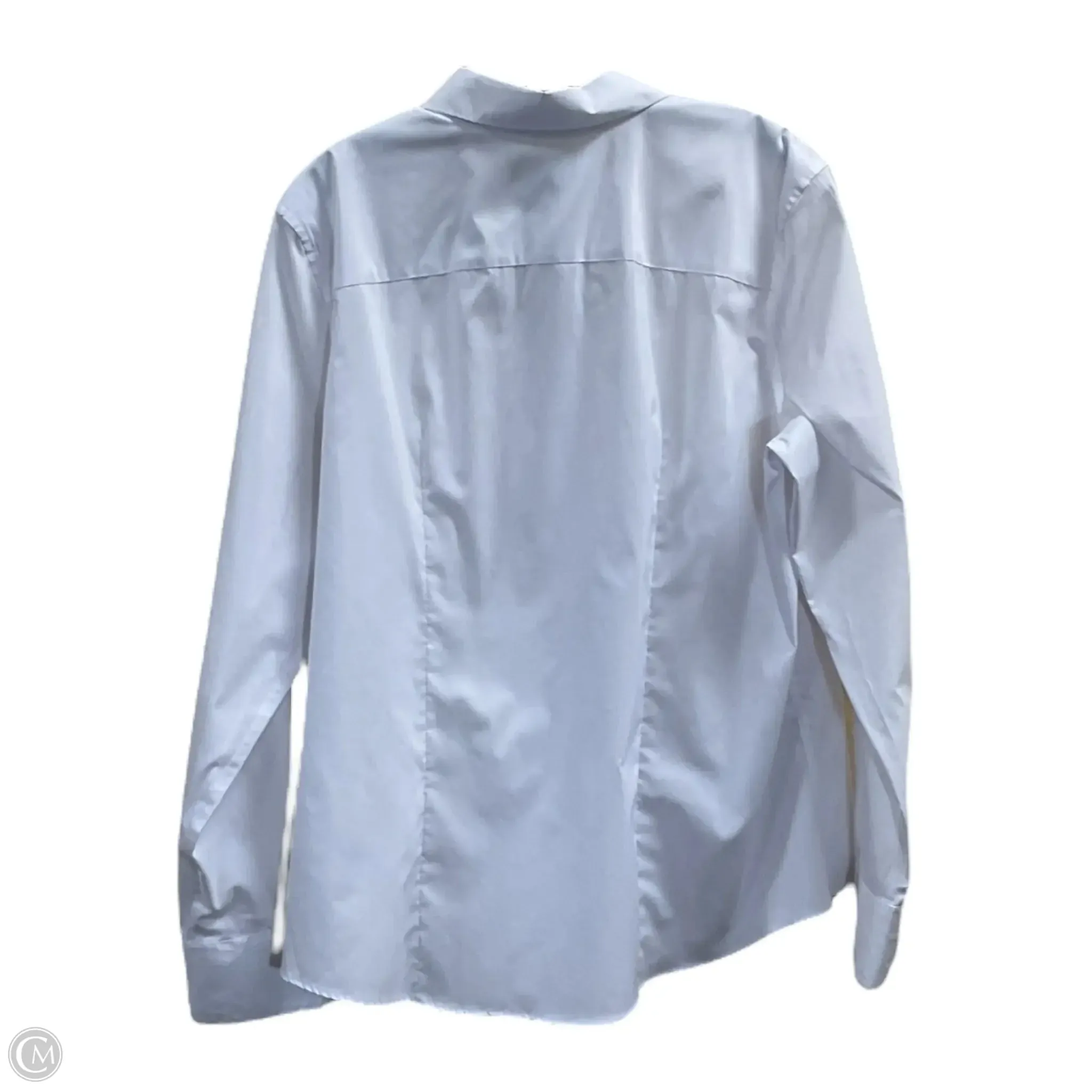 Blouse Long Sleeve By Liz Claiborne In White, Size: Xl