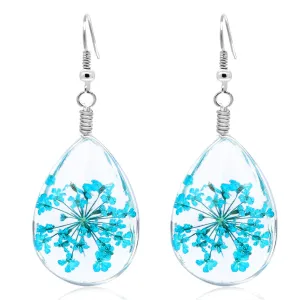 Blue Baby'S-Breath Drop Earrings