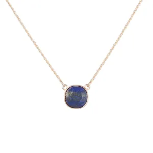 Blue Lapis & 18K Gold-Plated Pendant Necklace