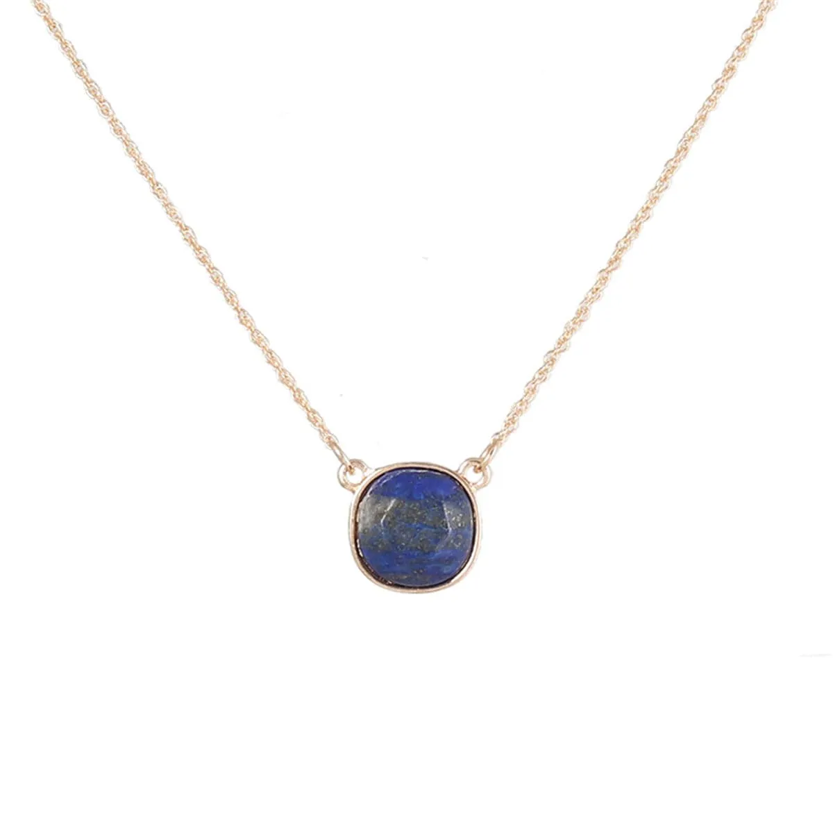 Blue Lapis & 18K Gold-Plated Pendant Necklace