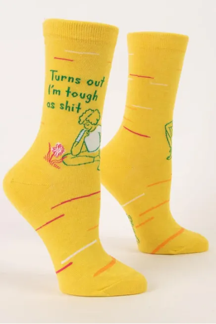 Blue Q - Turns Out I'M Tough As Sh*T | Women'S Crew Socks