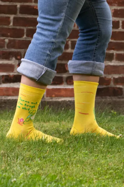 Blue Q - Turns Out I'M Tough As Sh*T | Women'S Crew Socks