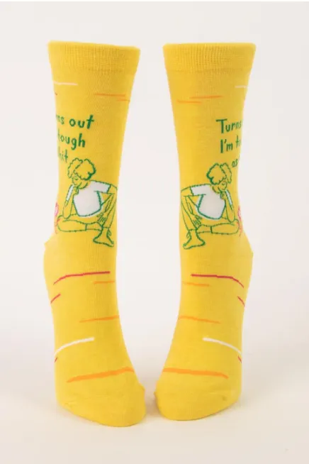 Blue Q - Turns Out I'M Tough As Sh*T | Women'S Crew Socks