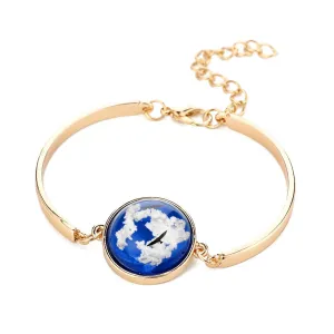 Blue Resin & 18K Gold-Plated Cloud Charm Bracelet