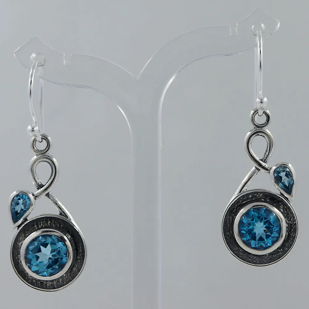 Blue Silver Earrings
