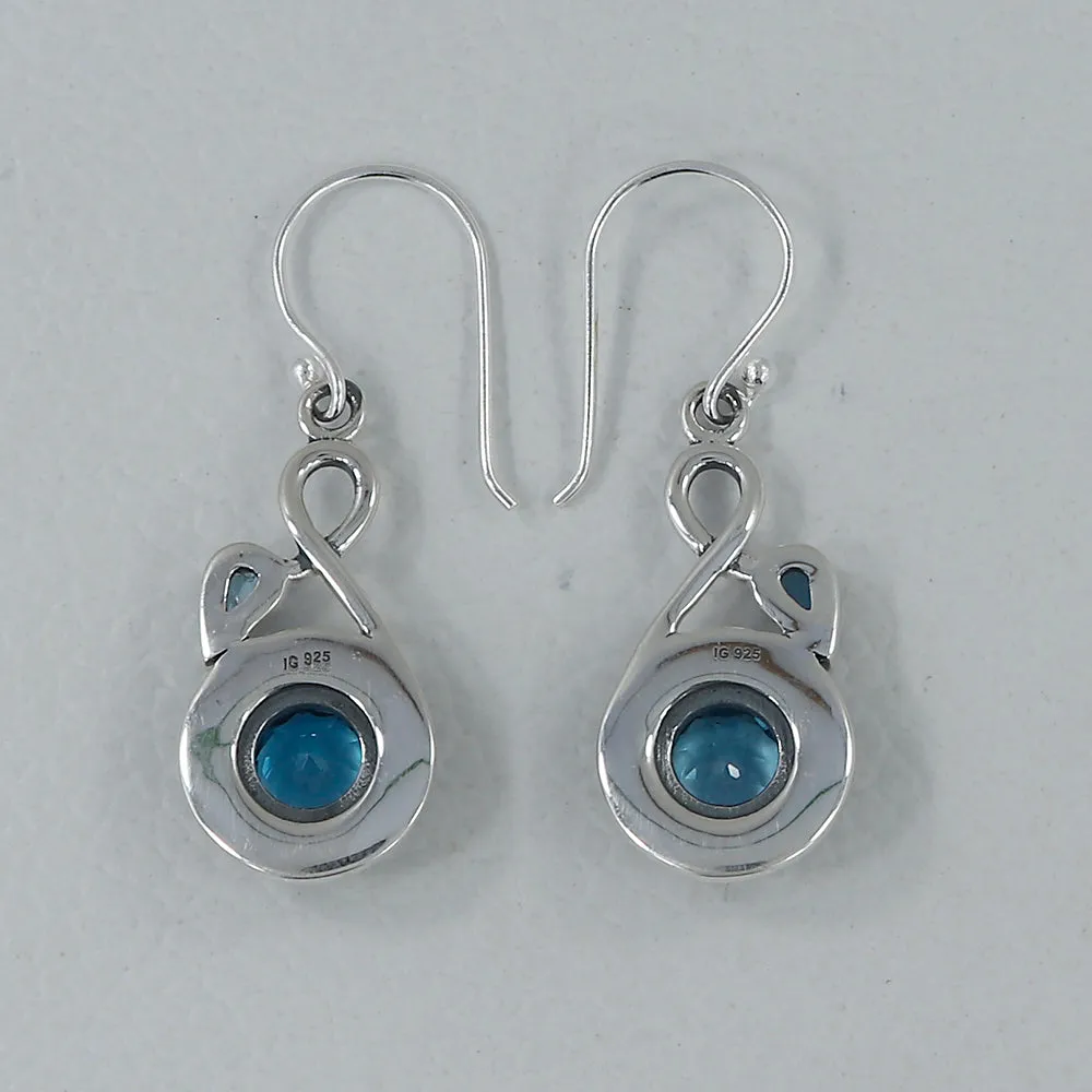 Blue Silver Earrings