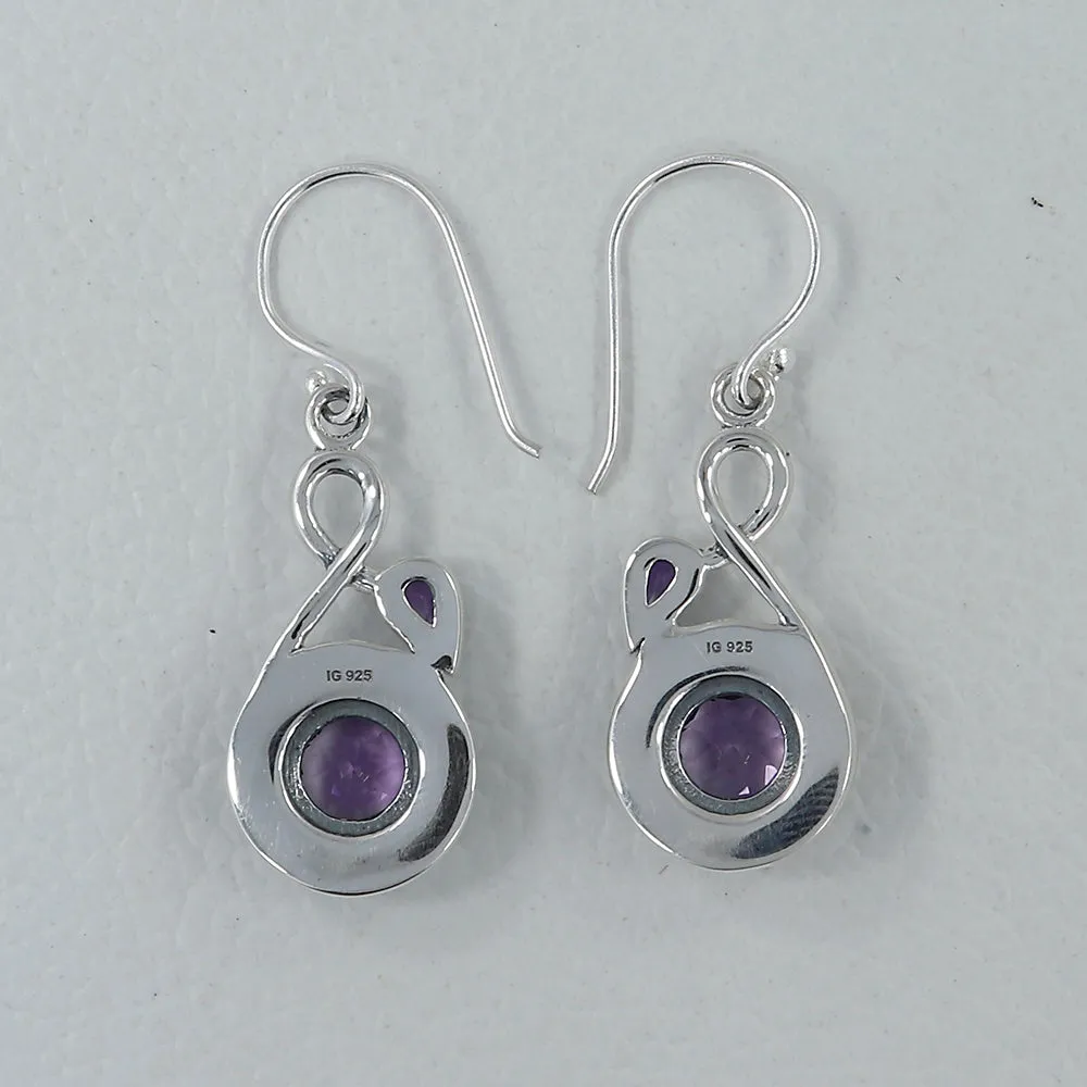 Blue Silver Earrings