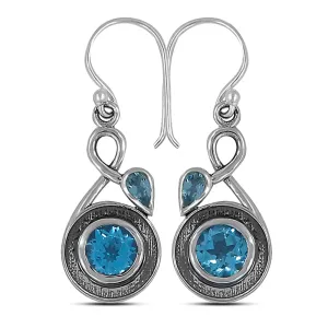 Blue Silver Earrings