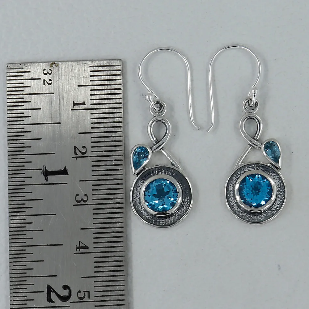 Blue Silver Earrings