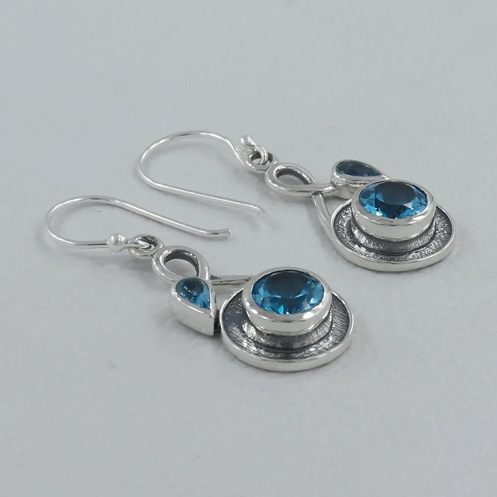 Blue Silver Earrings