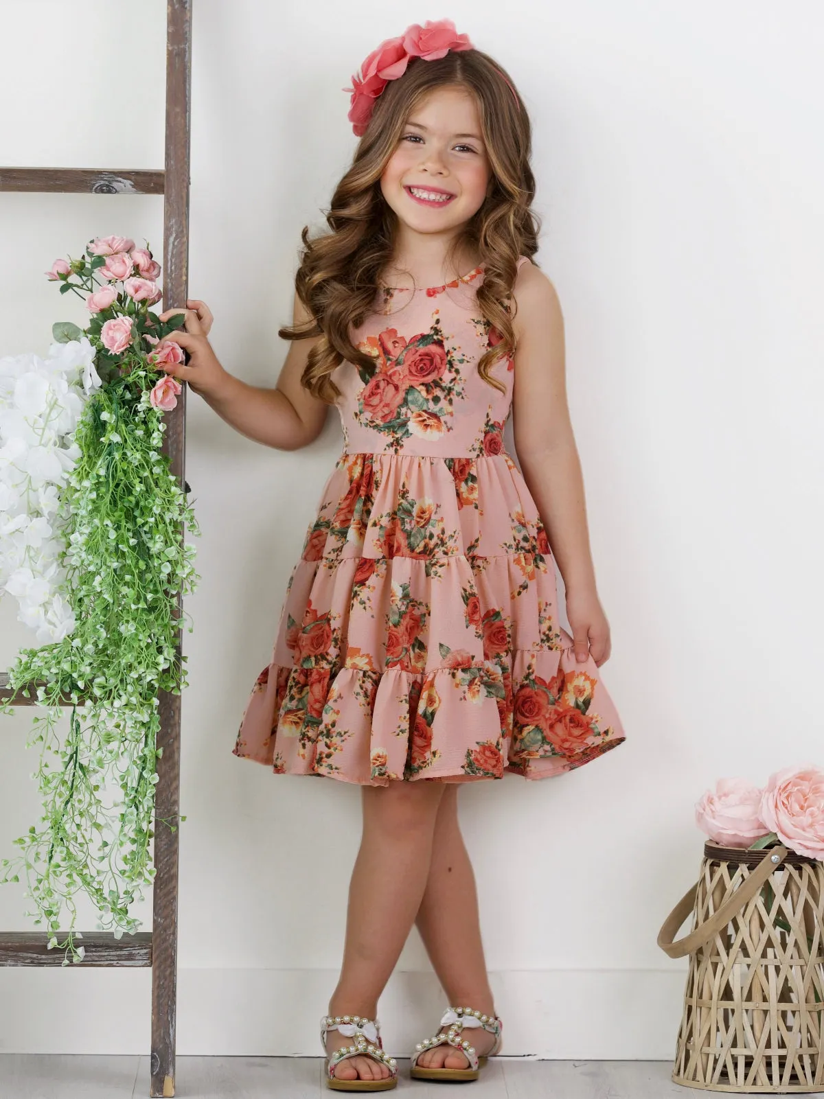 Boho Blossom Tank Tiered Dress