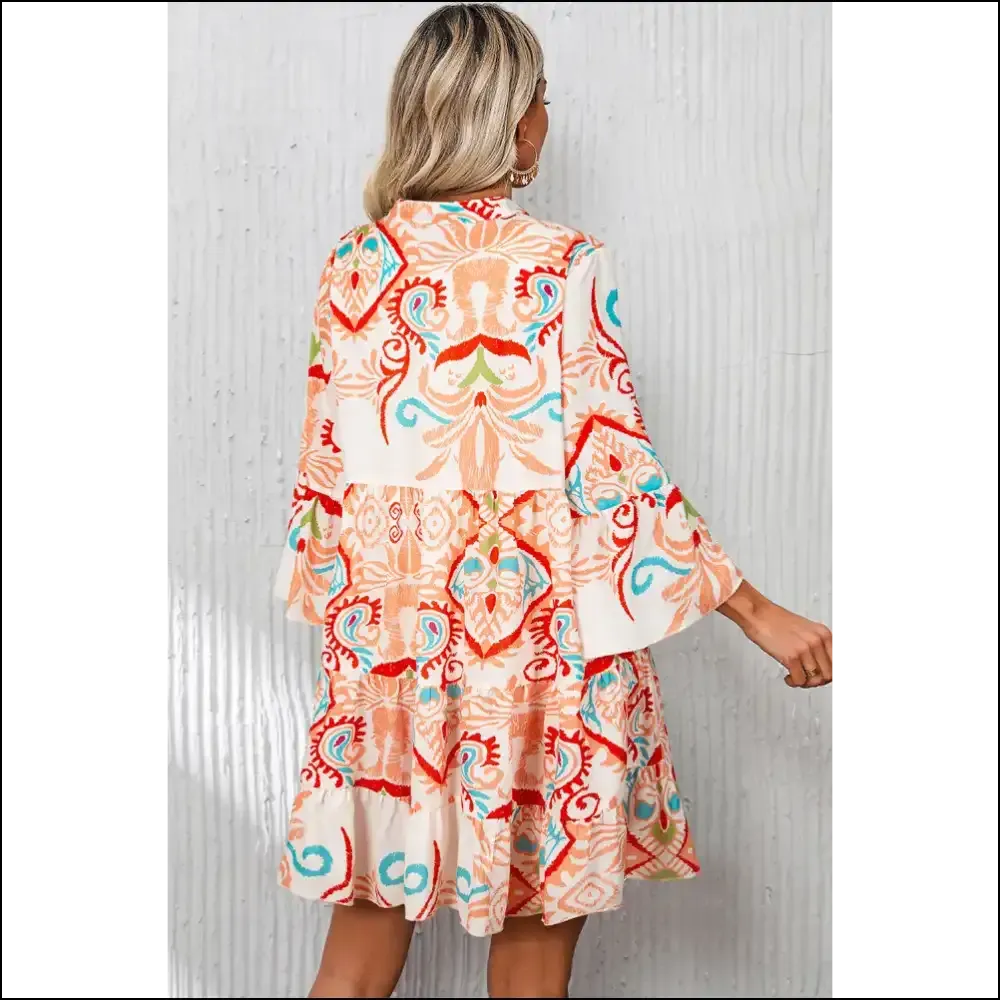 Boho Chic Green Ethnic Print Mini Dress: Dress Like you Own the Joint  👗 Needful Things