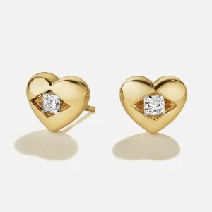 Bombé Heart Earrings