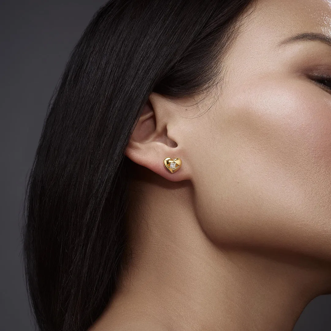 Bombé Heart Earrings