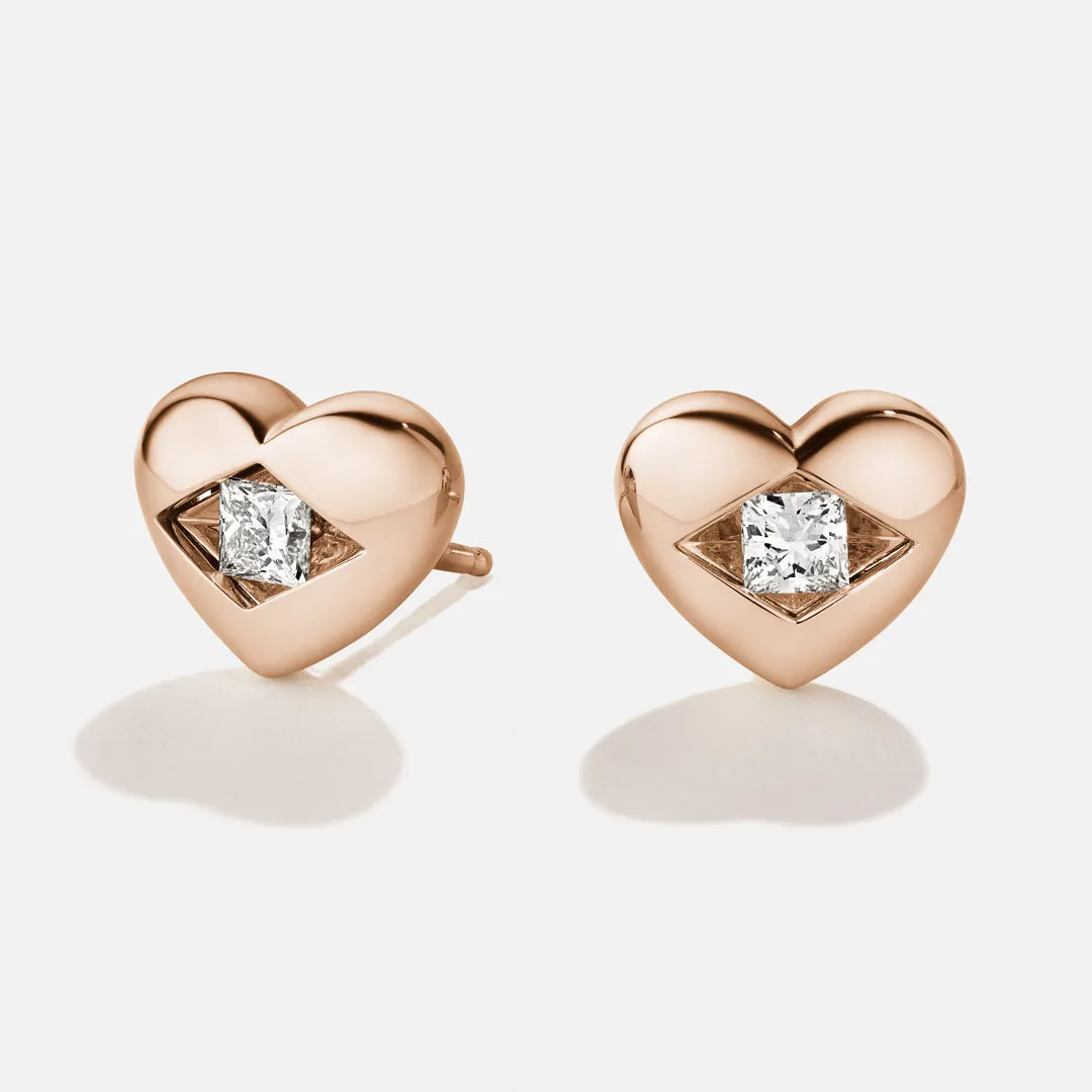 Bombé Heart Earrings
