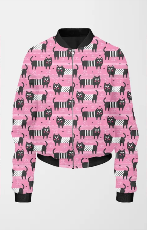 Bomber Jacket (Women) - Rosie Posie Kitty