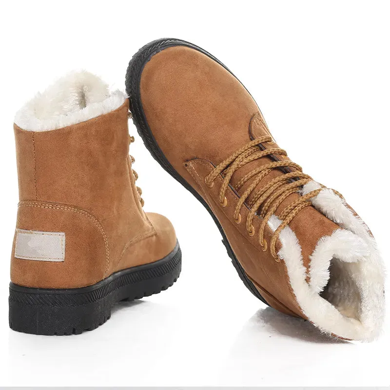Boutique Fashion Women's Boots For Winter Ankle Boots with Fur Lining