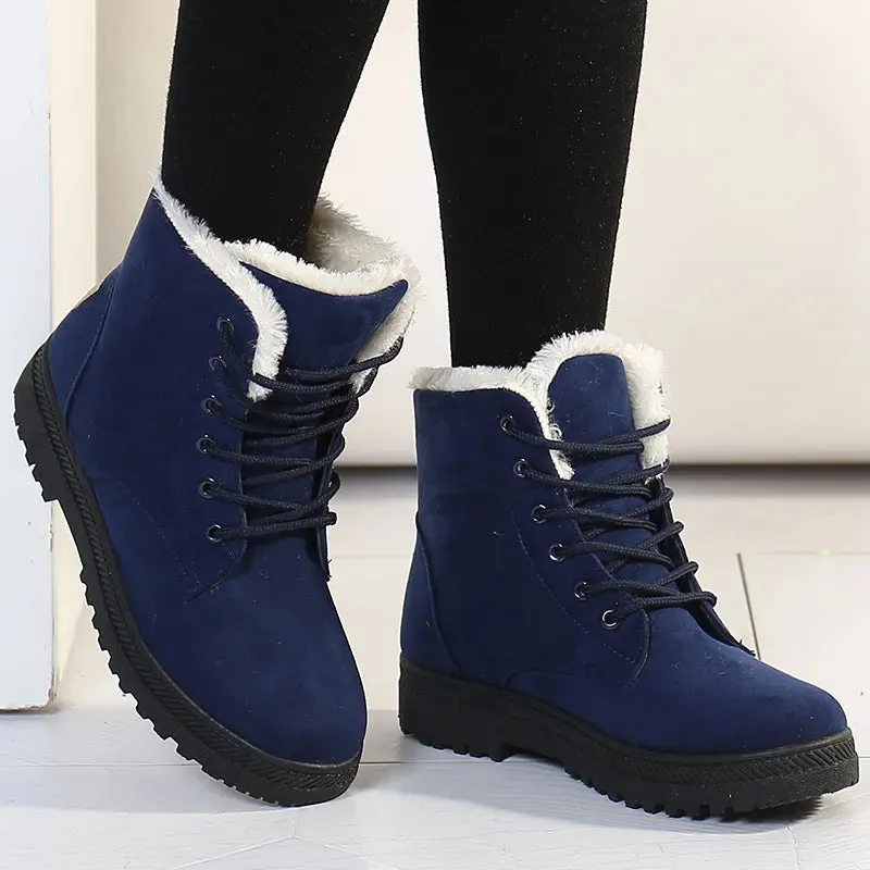 Boutique Fashion Women's Boots For Winter Ankle Boots with Fur Lining