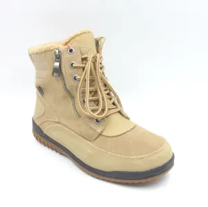 Brand new Pajar Women's Winter Boots Beige Lace Up Faux Fur Lined Zipper Flat Heel 5-5.5! Would Fit Youth Sz 3-3.5! -30C Rated! Retails $218 