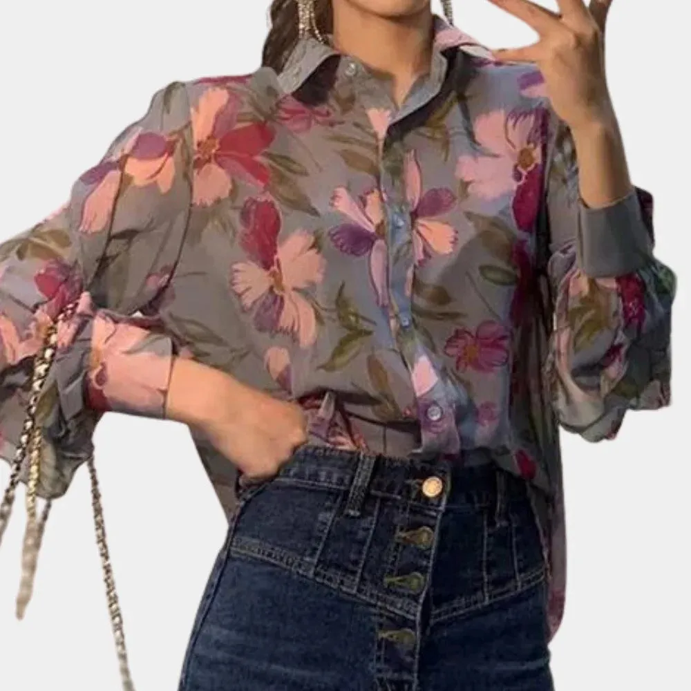 Brittana® | Floral Women'S Blouse Chic Unique Print Ideal For Every Day