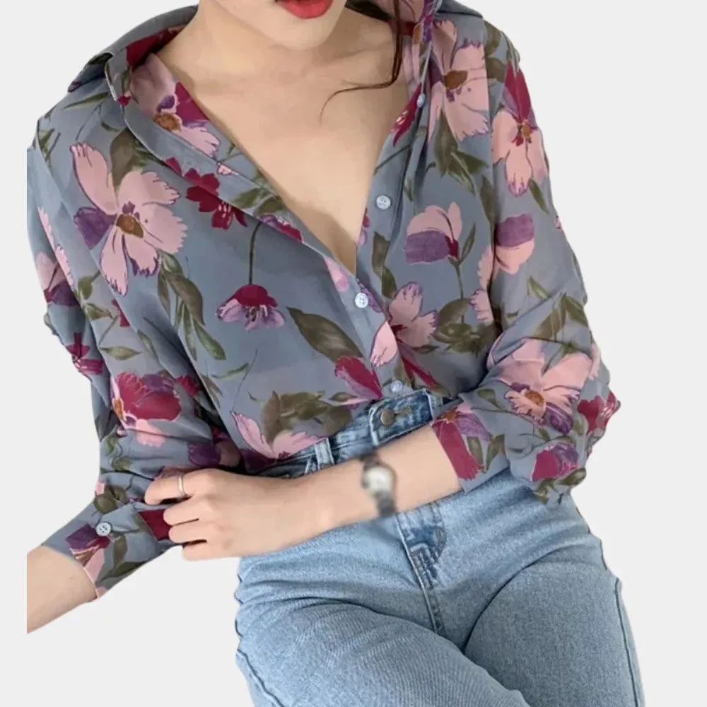 Brittana® | Floral Women'S Blouse Chic Unique Print Ideal For Every Day