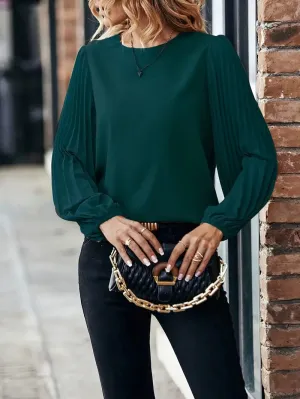 Browton® | Comfortable, Sophisticated Lantern Blouse With A Round Neckline