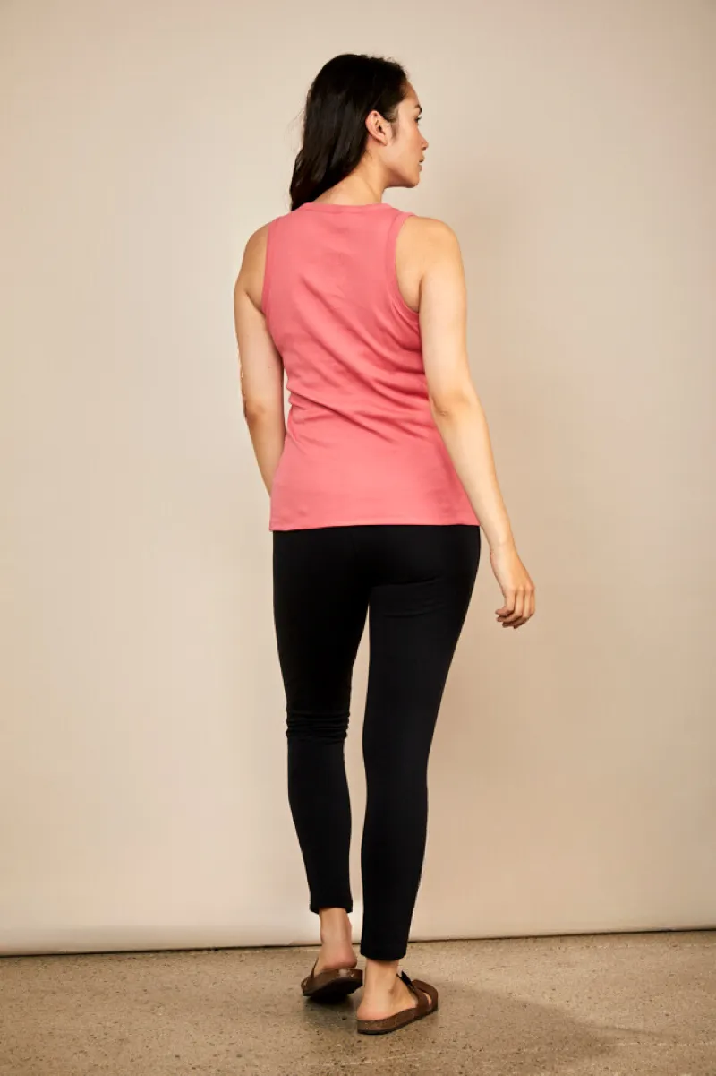 Bshirt Women's Rib Racer Vest in Rose