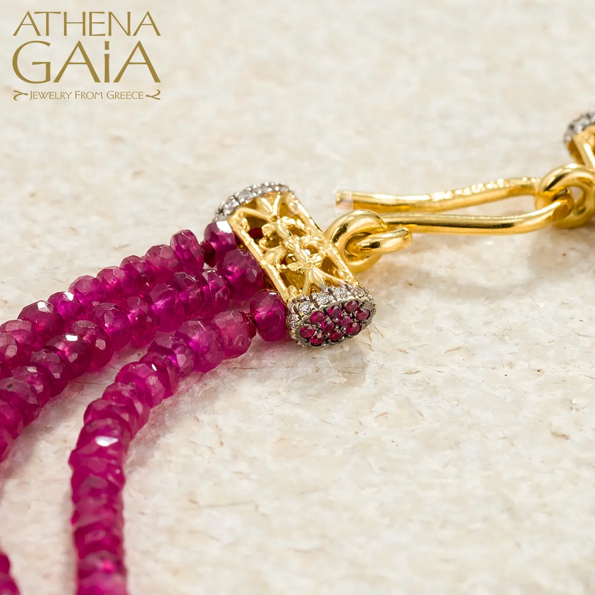 Byzantine Embroidery Triple River Necklace