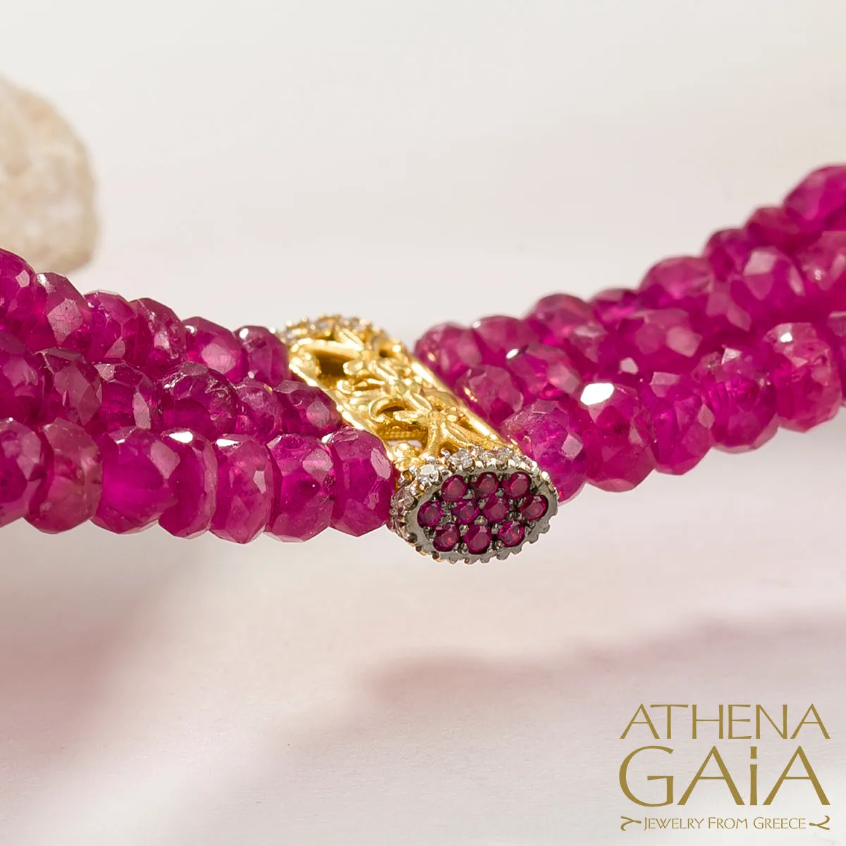 Byzantine Embroidery Triple River Necklace