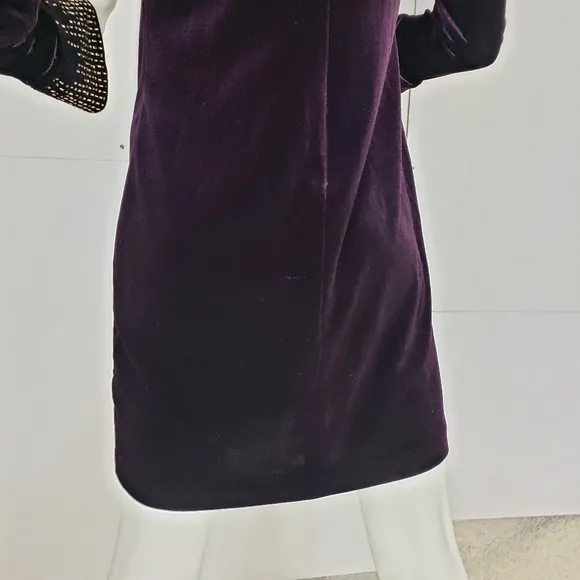 Calvin Klein Women's Purple Velvet Embellished Dress 2