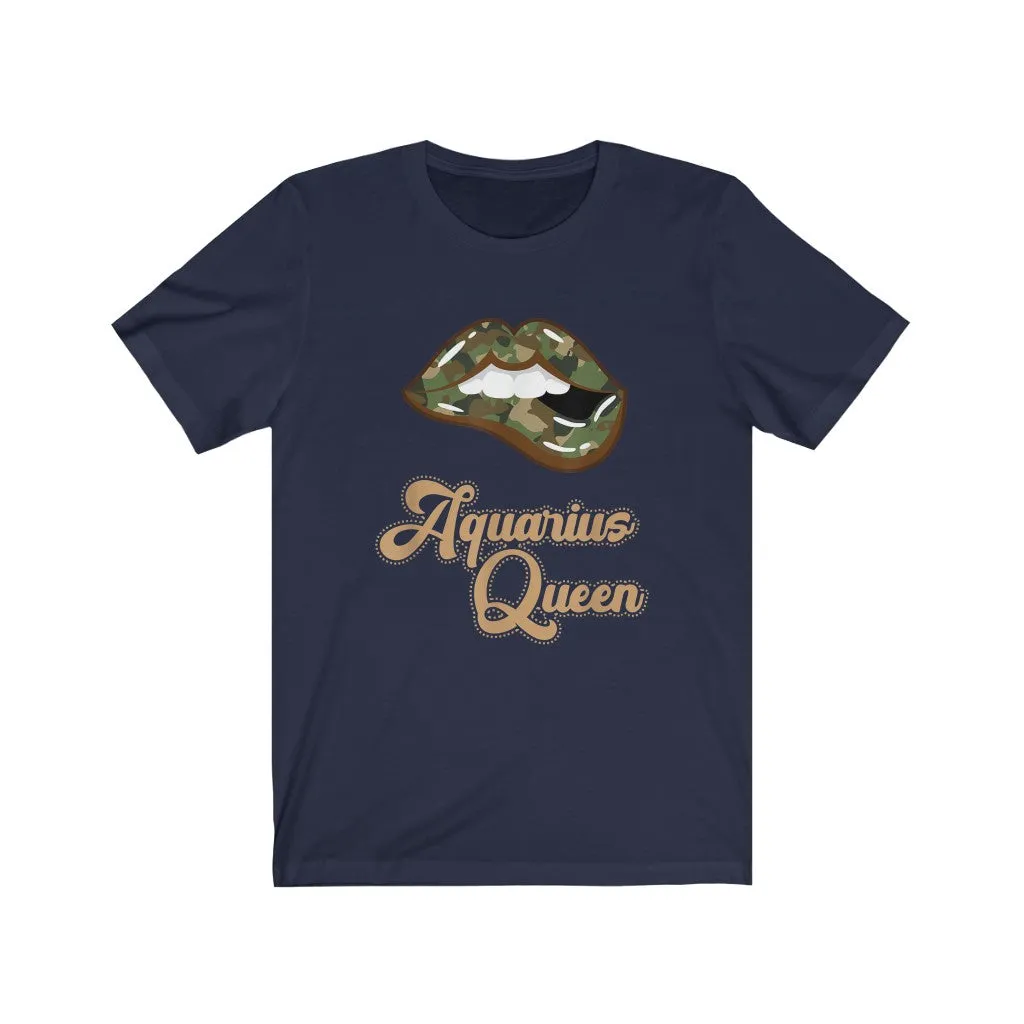 Camo Aquarius Queen T-shirt