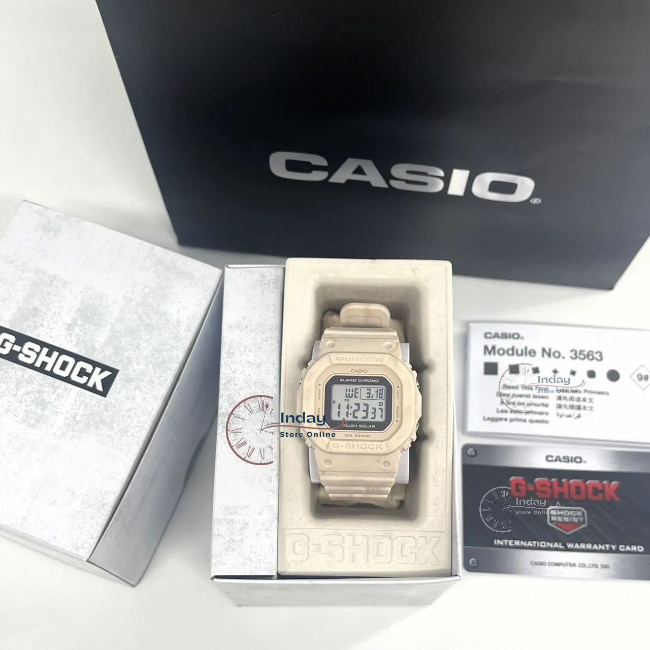 Casio G-Shock Women's Watch GMS-S5600RT-4 Resin Band Mineral Glass Shock Resistant Tough Solar